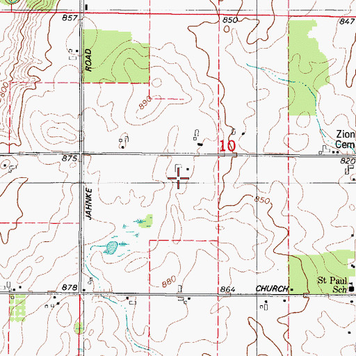 Topographic Map of Salzsieder Farms, WI