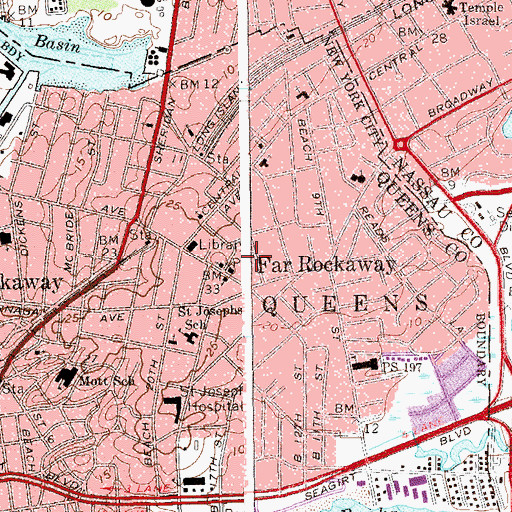 Topographic Map of Peninsula Preparatory Charter School, NY
