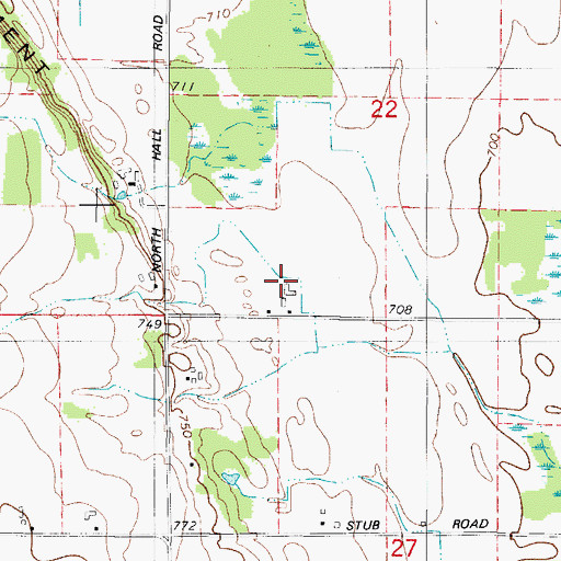 Topographic Map of Engebose Farms, WI