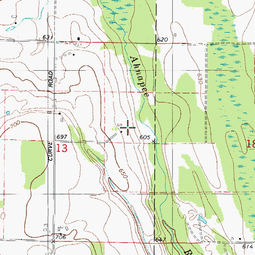 Topographic Map of Ahnapee River Tree Farm, WI