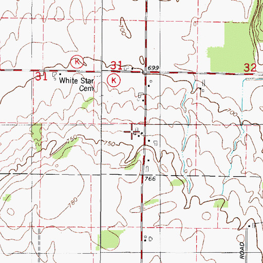 Topographic Map of Wautier Farm, WI