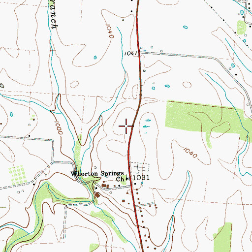 Topographic Map of DeKalb County Memorial Gardens, TN