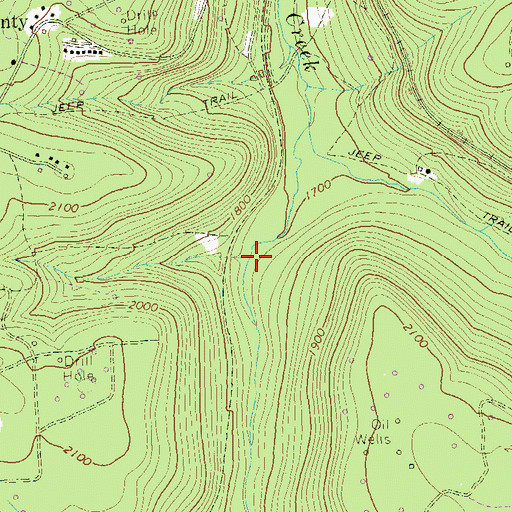 Topographic Map of Orange Creek, PA