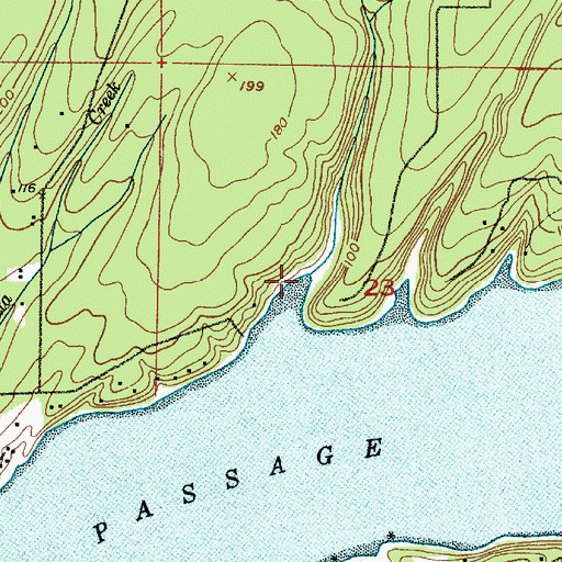 Topographic Map of Hoke Creek, WA