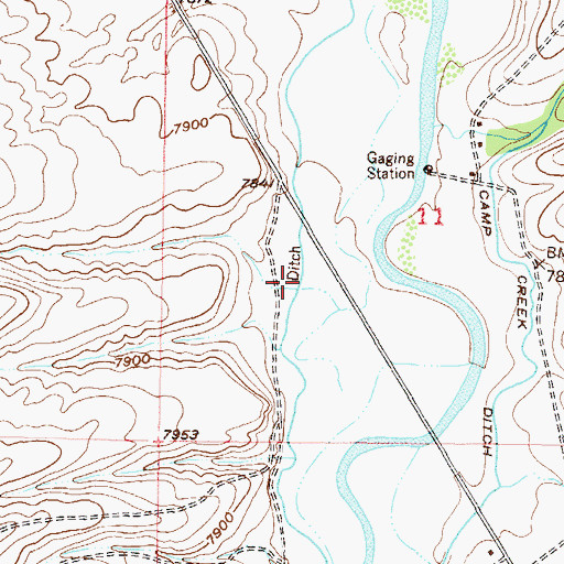 Topographic Map of A Bar A Ditch, CO