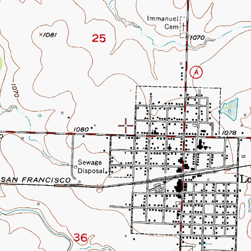 Topographic Map of Lockwood High School, MO