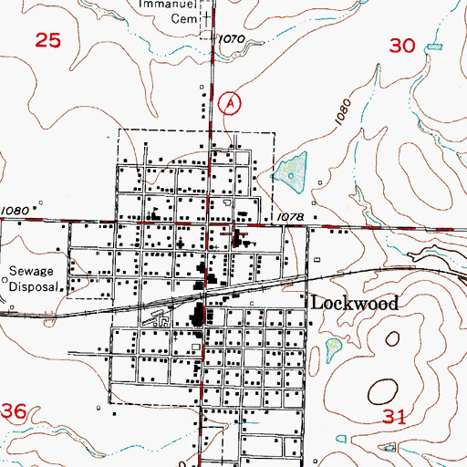 Topographic Map of Lockwood Elementary School, MO
