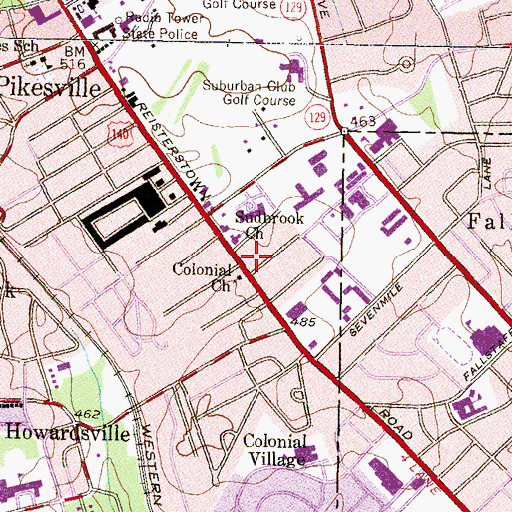 Topographic Map of Restoring Life International Church, MD