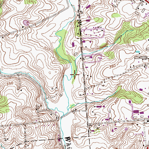 Topographic Map of Lenni Lenape Run, PA
