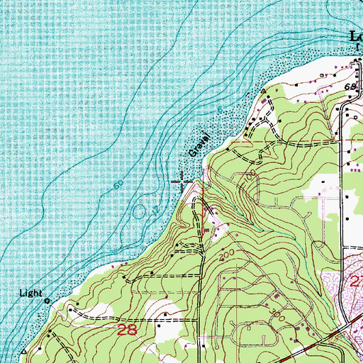 Topographic Map of Jump Off Creek, WA