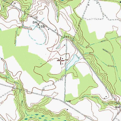 Topographic Map of Glasdrum Farms, SC