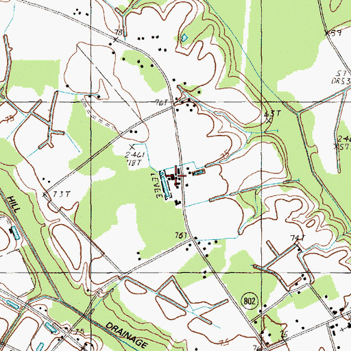 Topographic Map of Godwin Poultry Farms, SC