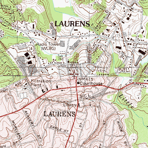 Topographic Map of Echo Theater (historical), SC