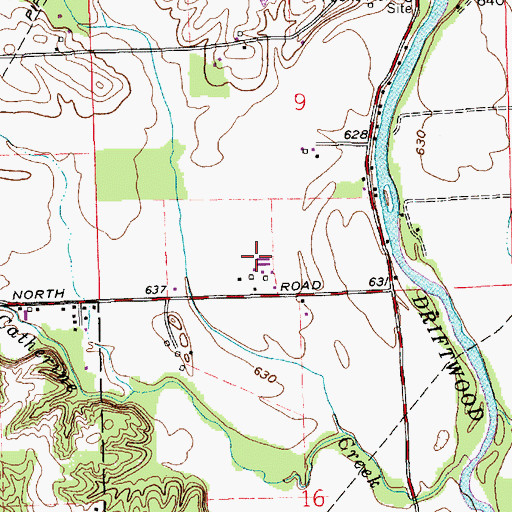 Topographic Map of Shireman Hog Farm, IN