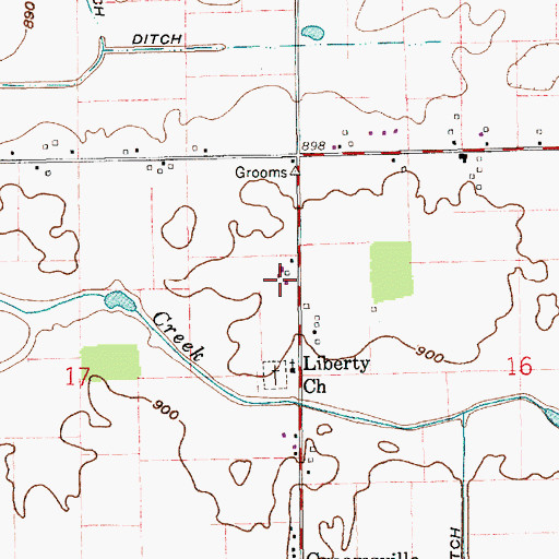 Topographic Map of R Hog Farm, IN