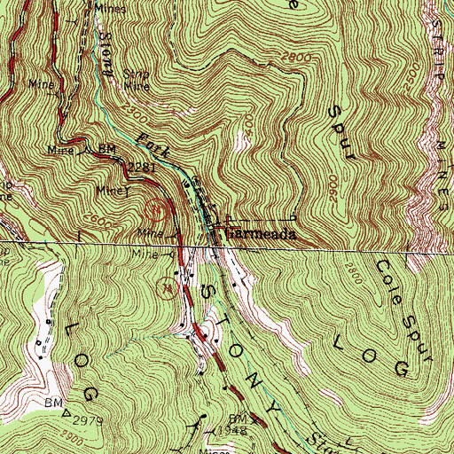 Topographic Map of Murtea Railroad Station (historical), KY