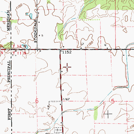Topographic Map of A K Farms, OH