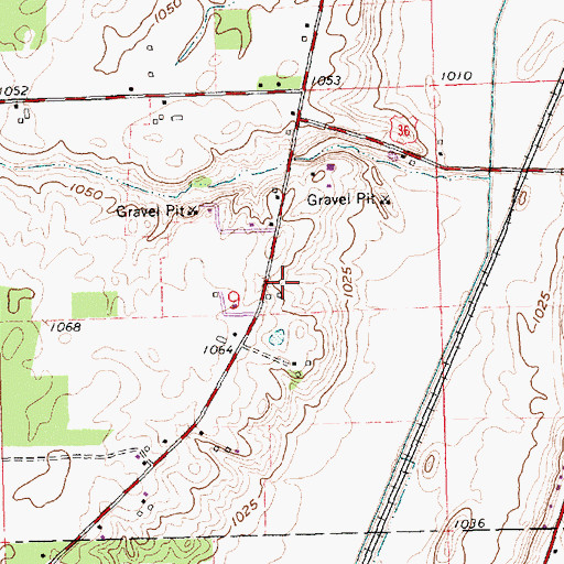 Topographic Map of Maher Farms, OH