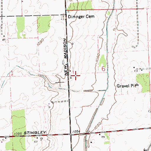 Topographic Map of Prairie View Farms, OH