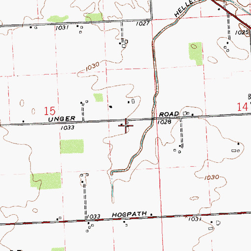 Topographic Map of Tegtmeyer Farms, OH