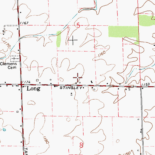 Topographic Map of Baker Angus Farm, OH