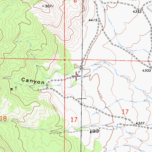 Topographic Map of Esperanza Canyon, CA
