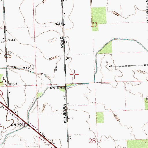 Topographic Map of Lindemuth Farms, OH