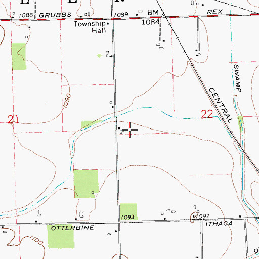 Topographic Map of Etzler Farms, OH