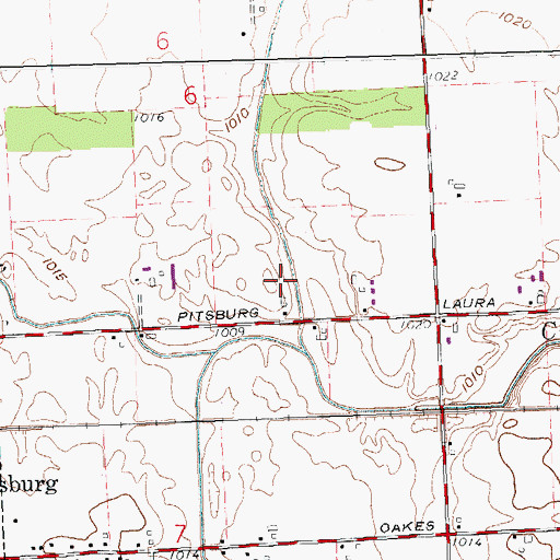 Topographic Map of Spitler Swine Farms, OH