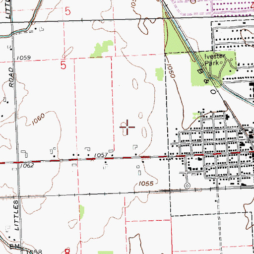 Topographic Map of Brumbaugh Fruit Farm, OH