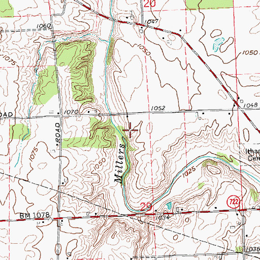 Topographic Map of Walnut Hill Farm, OH