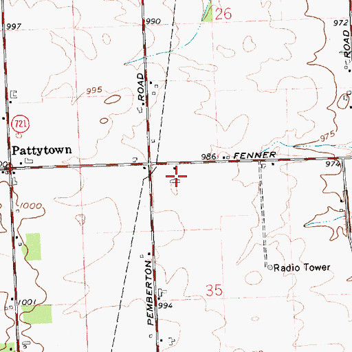 Topographic Map of Weaver Swine Farm, OH