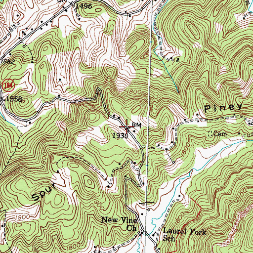 Topographic Map of Hamblim, KY