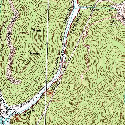 Topographic Map of Jaybel, KY