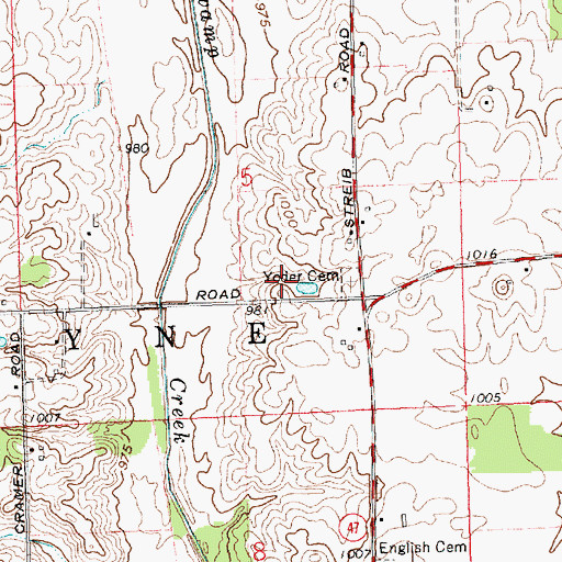 Topographic Map of Kramer Farms, OH