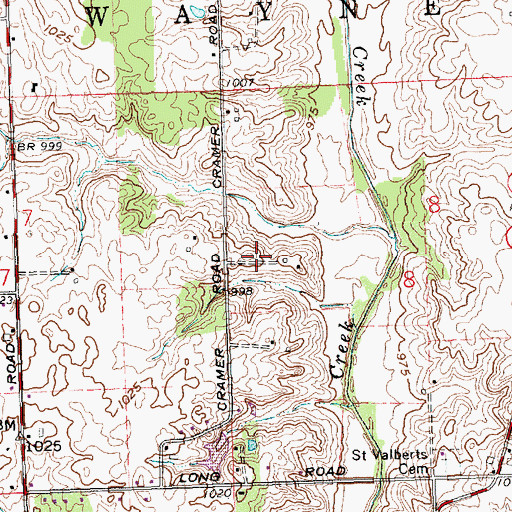 Topographic Map of Weaver Brothers Pullet Farm, OH