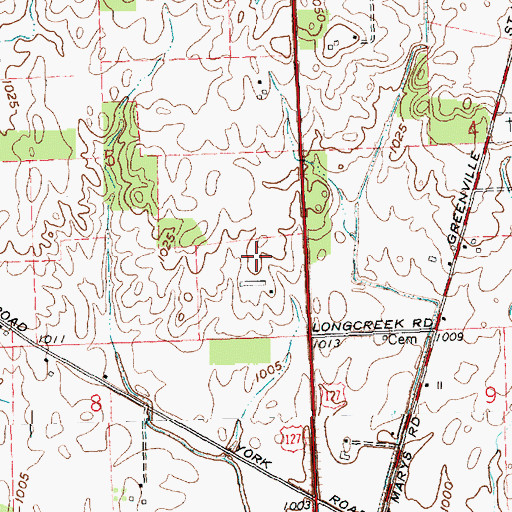 Topographic Map of Ohio Valley Farms, OH