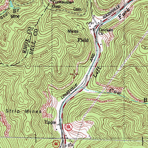 Topographic Map of Nugym (historical), KY
