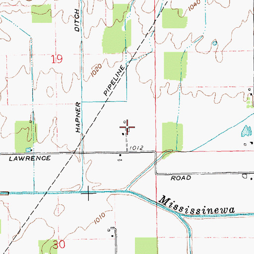 Topographic Map of Kirgan Farms, OH
