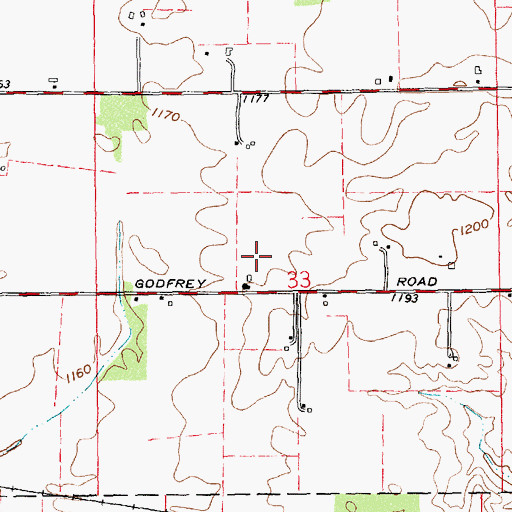 Topographic Map of Martin Dairy, OH