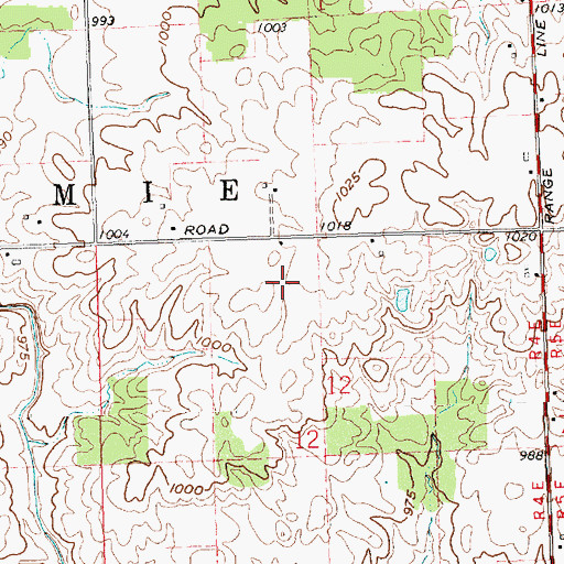 Topographic Map of Schafer Dairy Farms, OH