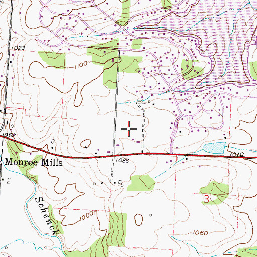 Topographic Map of Valley Fruit Farm, OH