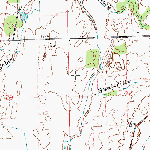 Topographic Map of Maxwell Farms of Indiana, IN