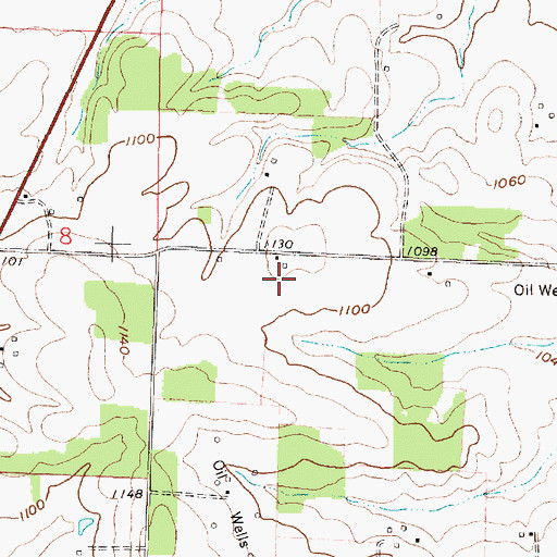 Topographic Map of Veatch Farms, OH