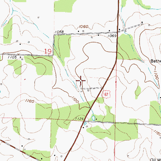 Topographic Map of Clutter Farms, OH