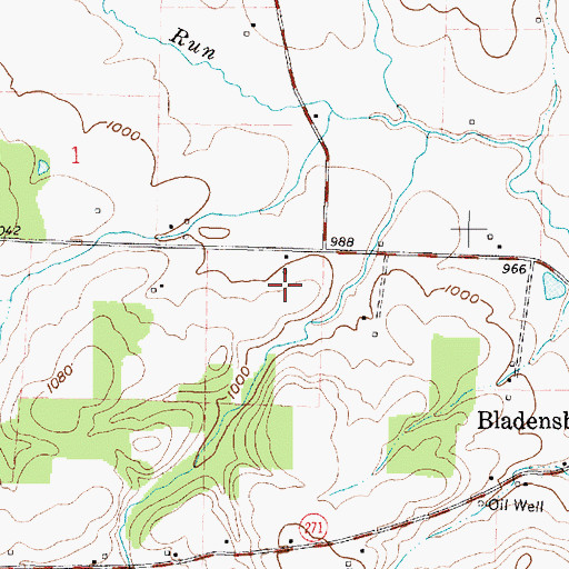 Topographic Map of Dugan Stock Farm, OH