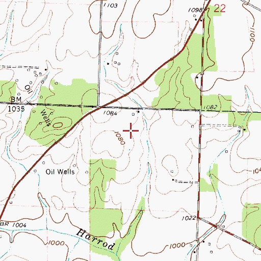 Topographic Map of Serendipity Farm and Stable, OH
