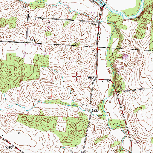 Topographic Map of Shennadoah Farm, OH