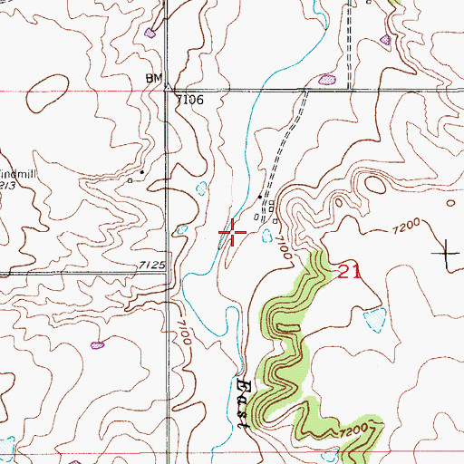 Topographic Map of Alderman Ditch, CO