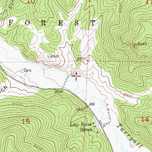 Topographic Map of Allen Anderson Ditch, CO